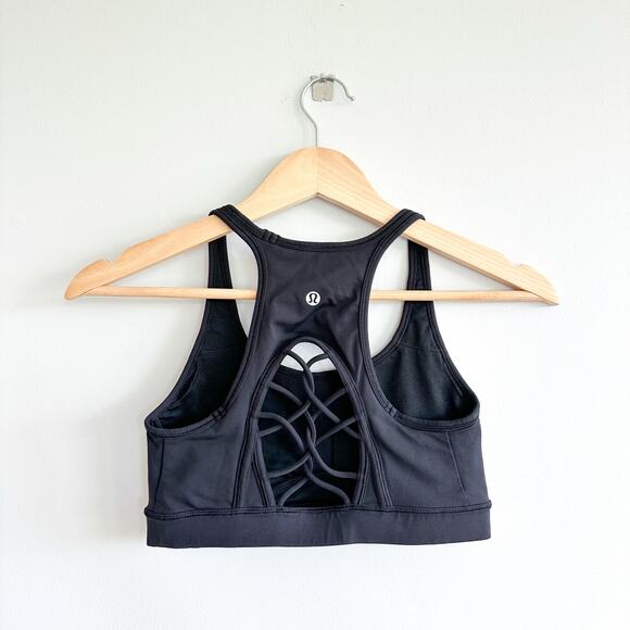 Lululemon Sweaty or Not Black Sports Bra Black 6 - Picture 2 of 5